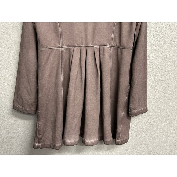 Soft Surroundings Pressley Burnished Topper Jacket Taupe Distressed Boho Medium - Picture 7 of 10